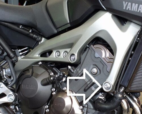 punkt montażowy Yamaha MT09 MT-09 crash pady Azarel PRO