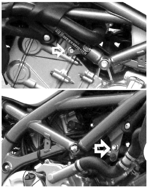 punkt montażu crash padów Azarel PRO do sfv 650 Gladius